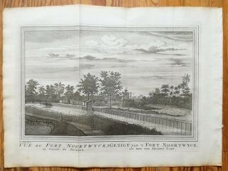 Bellin: Engraving East India Indonesia Voc Fort Noortwyck 1760
