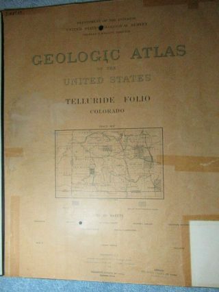 1899 Geologic Atlas Of The United States Telluride Folio Colorado