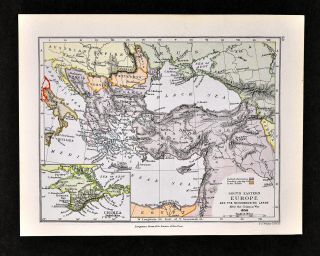 Map Of Europe In 1856 Crimean War Russia Ukraine Crimea Greece Turkey Balkans