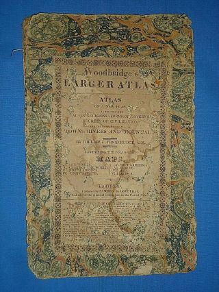 Antique 1822 EAST - WEST WORLD HEMISPHERES MAP Old Vintage Atlas Map 2