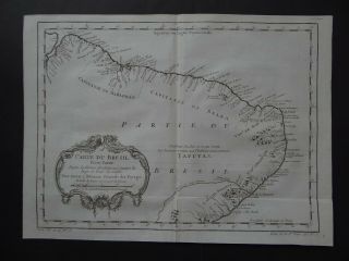 1757 Bellin Atlas Map Brazil - Carte Du Bresil - South America