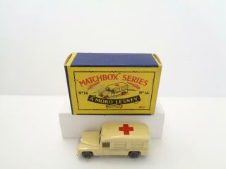 1955 MOKO Lesney Matchbox No.  14a ' DAIMLER AMBULANCE ' - - see photos & more Matchbox 2