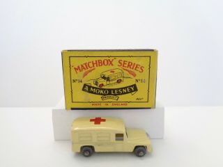 1955 MOKO Lesney Matchbox No.  14a ' DAIMLER AMBULANCE ' - - see photos & more Matchbox 3