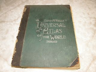 1899 Rand Mcnally Universal Atlas Of The World Indexed