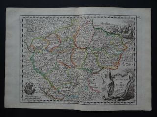 1743 Le Rouge Atlas Map Bohemia - Royaume De Boheme - Czech Republic