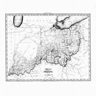 Ohio 1819 Oh Map Ironton Lebanon Marietta Miamisburg Uniontown Walbridge History