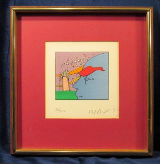 Peter Max Litho 1973 S/n 22/250 " Watching The Master " Merrill Chase Gallery