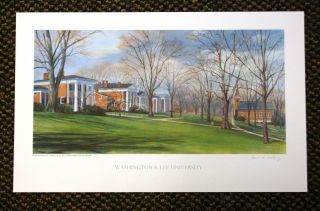 Washington And Lee University Four Fine Art Prints Keeling W&l Colonnade