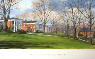 WASHINGTON AND LEE UNIVERSITY four fine art prints Keeling W&L Colonnade 2