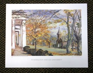WASHINGTON AND LEE UNIVERSITY four fine art prints Keeling W&L Colonnade 5