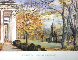 WASHINGTON AND LEE UNIVERSITY four fine art prints Keeling W&L Colonnade 6