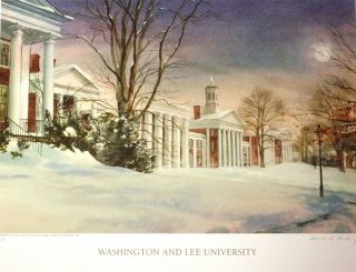 WASHINGTON AND LEE UNIVERSITY four fine art prints Keeling W&L Colonnade 8