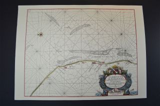 Vintage Marine Chart Sheet Map Of Yarmouth And The Sands About It