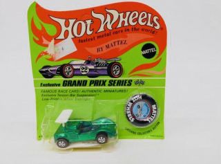 1969 Hot Wheels Chaparral 2G Spectraflame Green Blister Pack Redline CARDED 2