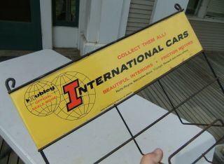 Hubley Official Scale International Model Toy Cars Wire Display Rack Metal Sign 2