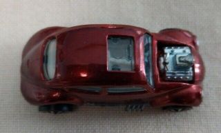 1967 Hot Wheels Redline Custom Volkswagen Red Spectraflame USA Base Orig 6