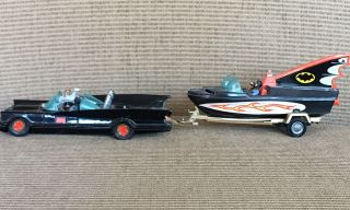 1960s Corgi Mini Batman And Robin Batmobile Car Boat Trailer No Rockets