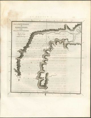 Samganooda (alaska) 1784 Captain Cook 3rd Voyage English Antique Map
