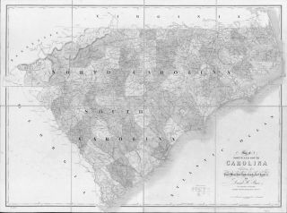 1839 Sc Map Piedmont Mauldin Rock Hill Old South Carolina History It 