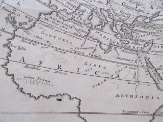 Map of Ancient World.  1761,  Keller.  Cellarius.  Copper Plate.  ASIA.  EUROPE 3