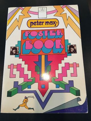 Autographed Peter Max Poster Book Circa 1970 In
