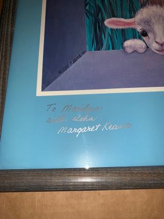 Hand Signed Margaret Keane Exhibition Gallery Print,  Prof.  Framed 3