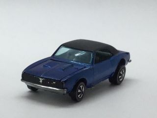 Hot Wheels Redline 1967 Custom Camaro Blue With Black Roof Made In Hong Kong