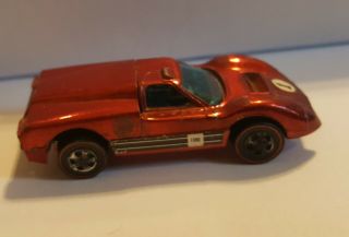 Hot Wheels Redline 1967 Ford J - Car In Red W/ Painted Hong Kong Base 1