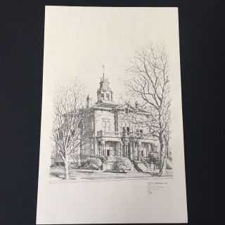 1985 Mchenry Mansion - Limited Edition Print Sketch Signed Steve Hubbard 29/500