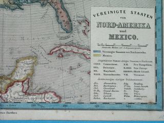 1860 RARE MAP TEXAS UNITED STATES FLORIDA YORK CALIFORNIA GEORGIA 2