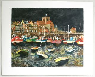 Bar Fleur Normandy.  Guy Buffet.  Limited Edition Lithograph Print.  Hand Signed