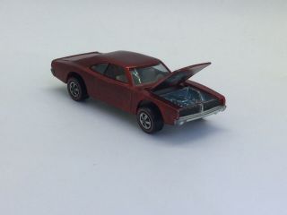 HOT WHEELS REDLINE CUSTOM DODGE CHARGER RED USA RARE 1968 4