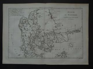 1787 Bonne Desmarest Atlas Map Denmark - Royaume De Danemark - Danemarck