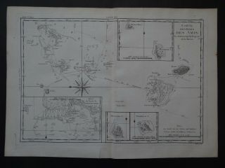 1787 Bonne Desmarest Atlas Map Tonga Friendly Islands Carte Des Isles Des Amis
