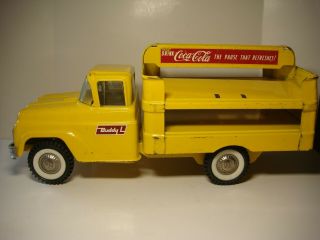 Vintage Buddy L Coca Cola Coke Truck 15 " Pressed Steel