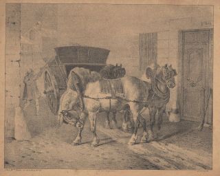 Theodore Gericault Les Boueux The Street Cleaners 1823 Lithograph