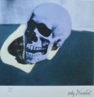 Andy Warhol Skull Purple Signed,  Hand Numbered 4169/5000 Lithograph