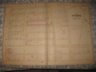 Antique 1882 23rd Ward Mott Haven Bronx York City Handcolored Map Rare Fine