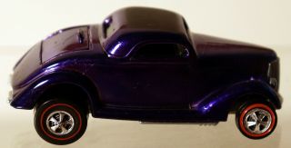 DTE 1969 HOT WHEELS REDLINE 6253 METALLIC PURPLE CLASSIC ' 36 FORD COUPE BL INT 2