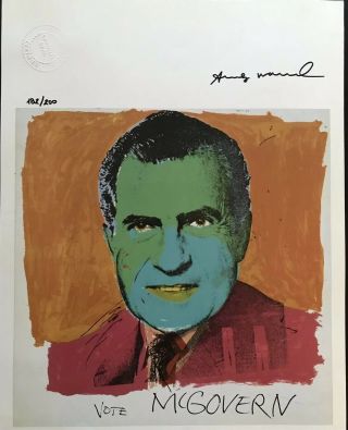 Andy Warhol 1986 Print Hand Signed with Certificate,  Resale $3,  850 2