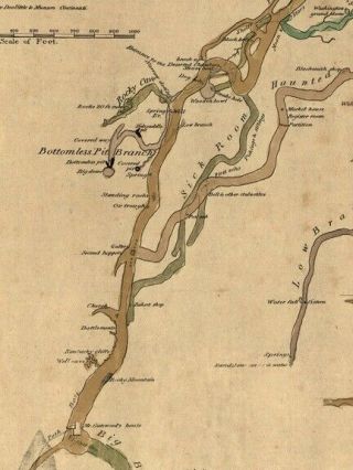 1835 Mammoth Cave National Park Kentucky Cave System Map - 20x24 2