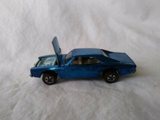 1969 Hot Wheels Redline Custom Dodge Charger In Blue - U.  S.  - Very Paint