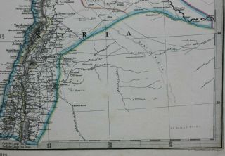 antique map MIDDLE EAST,  TURKEY,  CYPRUS,  SYRIA,  ARMENIA,  Stieler,  1886 6