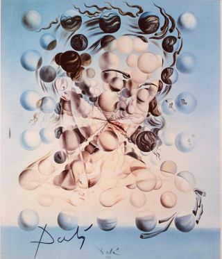 Salvador Dali Hand Signed Signature Galatea Of The Spheres Print W/ C.  O.  A.