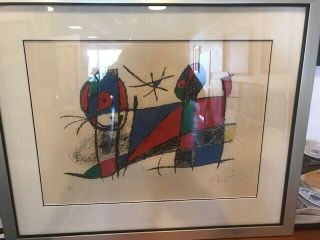 Joan Miro Color Lithograph Limited Edition One Of 5 H/c,  Signed,