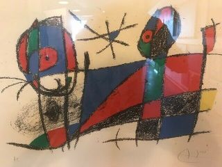 Joan MIRO Color Lithograph LIMITED Edition one of 5 H/C,  Signed, 4
