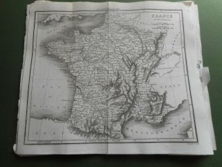 100 France Map By Walker/thomson C1808 Vgc