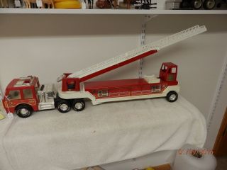 1989 Tonka Large Ladder Fire Truck With Lights And Sounds