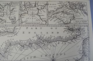 Vintage Marine chart sheet map A correct chart of the English Channel B/W 4