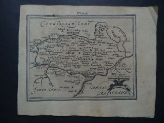 1608 Hondius Mercator Atlas Map Udrone - Ireland - Barony Idrone County Carlow